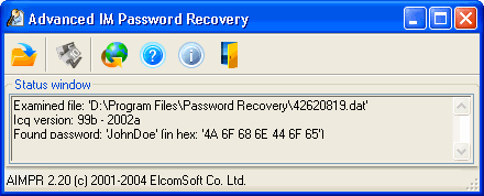 Advanced Instant Messengers Password Recovery