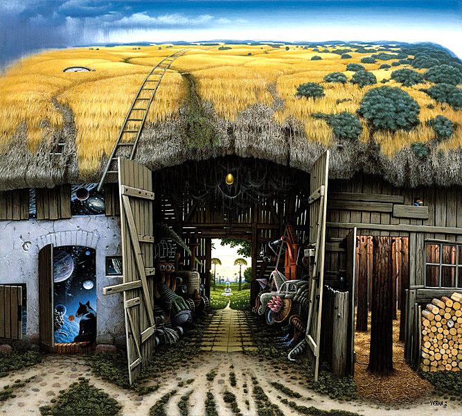 Картины чешского авангардиста Jacek Yerka