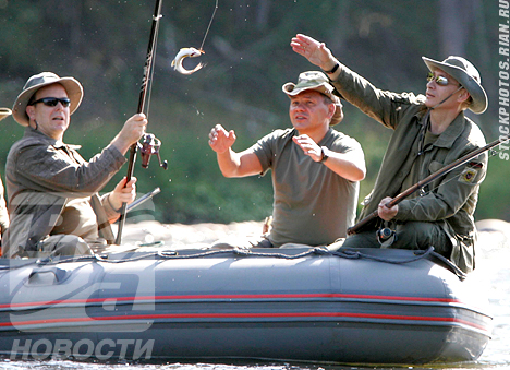 Владимир Путин на рыбалке