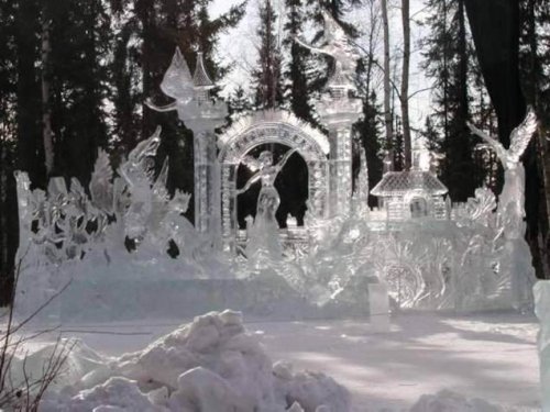 Ледовый фестиваль в городе Нью-Йорке