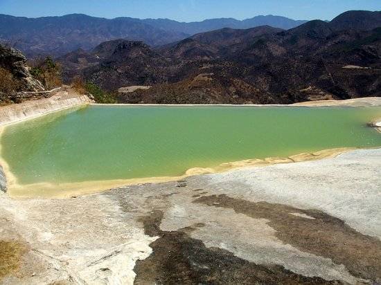 Hierve El Agua застывший водопад