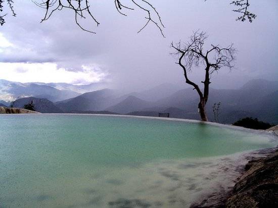 Hierve El Agua застывший водопад