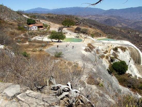 Hierve El Agua застывший водопад