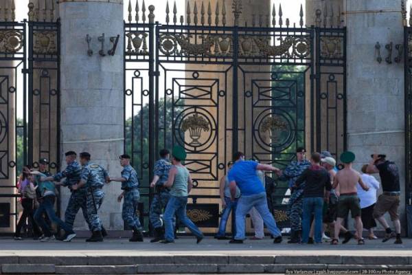 Празднование дня пограничника в Москве