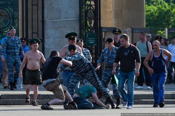 Празднование дня пограничника в Москве