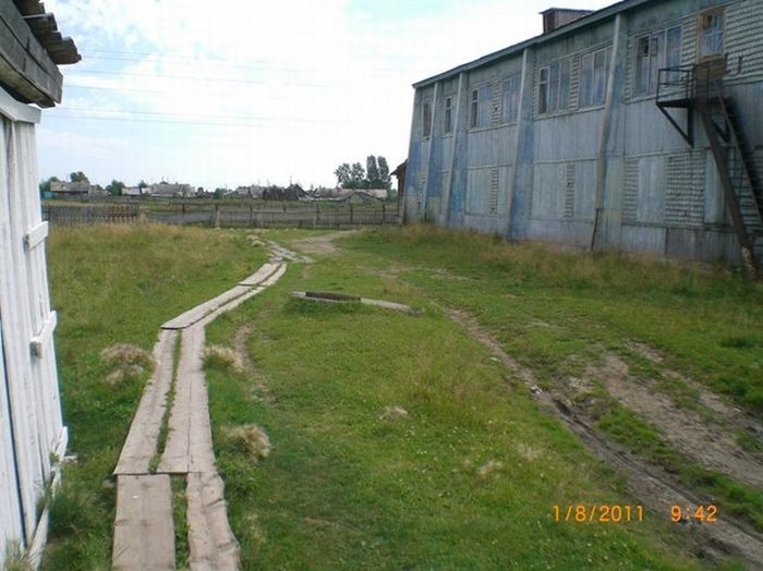 Сельская школа в сибирском поселке